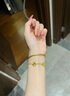星卡龍黃金四葉草手鏈999足金包足銀大氣時尚百搭女士手串情人節(jié)送老婆 四葉草手鏈 【雙層】包金3.5克總重約14.5克 曬單實拍圖