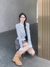 H8馬丁靴女2025秋季新款戶外徒步登山鞋旅行沙漠靴厚底工裝短靴子 棕色【優(yōu)質柔軟牛皮】 38 曬單實拍圖