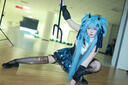 柯霸（Keba）初音未來cos服全套 卡通周邊浣熊聯(lián)動裙cosplay動漫二次元漫展 初音C服+假發(fā) L 曬單實(shí)拍圖