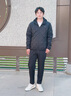 波司登【90鵝絨】短款輕薄羽絨服男菱格紋連帽保暖外套B250131023 曬單實(shí)拍圖