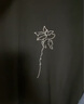 GXG男裝 2024年夏季潮流撞色印花寬松短袖男 黑色 175/L 曬單實(shí)拍圖