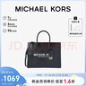 MICHAEL KORS禮物輕奢MK女包MIRELLA皮質(zhì)斜挎手提托特包中號黑色 曬單實(shí)拍圖