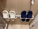 太力衛(wèi)生間拖鞋架免打孔浴室上墻置物架門后拖鞋吸盤收納壁掛架可折疊 曬單實(shí)拍圖