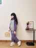 G.DUCKKIDS女童春秋裝套裝2024新款中大童女孩童裝兒童衛(wèi)衣運(yùn)動服秋冬兩件套 字母R連帽套裝-紫色 160cm 曬單實(shí)拍圖