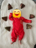 貝瑞加（Babyprints）寶寶過年衣服春節(jié)嬰兒大紅色連體衣純棉新年哈衣護(hù)肚柔軟 葫蘆66 曬單實(shí)拍圖