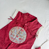 G. DUCKKIDS嬰兒衣服男寶寶夏季唐裝連體衣周歲禮服中式龍鳳呈祥包屁哈衣滿月 紅色爬服 66cm 曬單實拍圖