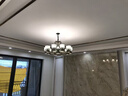 華木軒新中式餐廳吊燈酒店餐飲包間專用燈飯店火鍋店卡座裝飾燈具帶射燈 A6頭直徑70*高48CM射燈4000K 曬單實(shí)拍圖