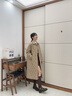 波司登（BOSIDENG）2025新款輕薄90鵝絨服女長款小香風菱格襯衫領(lǐng)保暖外套B250134188 【店長推薦】慕斯卡其|7C83 S 160/84A 體重約100-110斤 曬單實拍圖