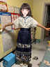 紛資言兒童漢服馬面裙女童四季古裝套裝裙小女孩中國(guó)風(fēng)復(fù)古唐裝白菜改良 短袖+紅色馬面裙 110 曬單實(shí)拍圖