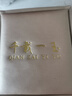 千載一玉七夕禮物 和田玉耳釘 女士銀鑲嵌白玉/碧玉耳環(huán)輕奢玉耳飾 款一QZZ869 曬單實拍圖