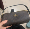 蔻馳（COACH）【品牌直供】女士NOLITA小號(hào)人造革手提單肩筆筒包 咖啡色拼黑色 曬單實(shí)拍圖