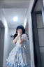 薇戀夢嵐lolita藍白洋裝jsk日常連衣裙 公主 洛麗塔少女甜美斗篷森系初戀 藍白jsk短裙+斗篷 S 曬單實拍圖