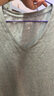 森馬（Semir）短袖t恤女涼感抗菌正肩修身2025夏顯瘦V領(lǐng)白色打底衫109325100002 曬單實(shí)拍圖