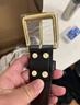 馬登工裝 復(fù)古進(jìn)口腰帶黃銅單針快脫扣頭硬漢褲帶皮帶男 深咖色 曬單實拍圖