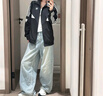 adidas經(jīng)典寬松運(yùn)動(dòng)夾克外套男女春季新款阿迪達(dá)斯官方三葉草   黑色/綠色/白色   L 曬單實(shí)拍圖