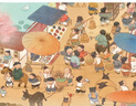 3D-JP全景平面拼圖1000片禮物Q版清明上河圖裝飾畫春羊清明鬧市圖H2891 曬單實(shí)拍圖