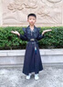 奧蒙威兒童漢服古裝男童帥氣國學服男孩明制古裝飛魚服唐裝三字經(jīng)演出服 黑色 110 曬單實拍圖