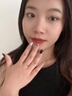 中國(guó)黃金純銀戒指山盟海誓情侶對(duì)戒求婚戒指一對(duì)活口可調(diào)節(jié)送女生生日禮物 可調(diào)節(jié)情侶對(duì)戒（一對(duì)）品牌禮盒 曬單實(shí)拍圖
