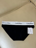 Calvin Klein內衣【明星同款摩登引力帶】女士ck提花比基尼三角內褲女 001-太空黑 1條 S 曬單實(shí)拍圖