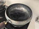 老聶家 章丘手工鍛打鈦鍋大肚鍋古法家用無涂層不生銹炒鍋 聶陰江28cm 曬單實(shí)拍圖