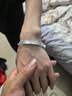 梵際9999足銀女銀手鐲三環(huán)鈴鐺葉子簡約三生三世手鐲送女友情人節(jié)禮物 9999銀約28克內(nèi)徑54mm 曬單實拍圖