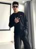 Jeep（吉普）時(shí)尚男裝春秋季新款男士寬松長(zhǎng)袖衛(wèi)衣純色百搭圓領(lǐng)打底衫休閑上衣 純黑【升級(jí)款】 XL 曬單實(shí)拍圖