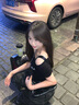 2025美式復(fù)古闊腿迷彩牛仔褲女春夏新款高腰直筒寬松顯瘦拖地 迷彩灰 BTN518# L 【105-115斤】 曬單實(shí)拍圖