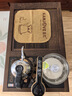 金灶（KAMJOVE）雞翅木實(shí)木茶具套裝全自動一體家用簡約茶盤自動上水茶臺 K-220 搭配K9爐、青花瓷茶具、茶渣桶 曬單實(shí)拍圖
