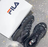 FILA 斐樂官方拖鞋男鞋F(xiàn)ERN復古拖鞋2024夏新款蕨草拖鞋外出沙灘鞋 黑-BK 43 曬單實拍圖