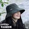 JEEP吉普2025新款帽子女戶外攝影登山夏季太陽(yáng)漁夫帽防曬紫外線遮陽(yáng) 森林綠 可調(diào)節(jié) 曬單實(shí)拍圖