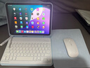 CANHOOGD iPad11/10藍牙鍵盤保護套25款A16帶筆槽平板殼鍵盤鼠標套裝 iPad11/10代通用「七彩背光」冰川藍 曬單實拍圖