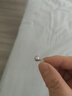 滴水成珠正圓形淡水珍珠耳釘 925銀耳飾耳環(huán)送姐妹送女友生日禮物 6-7mm紫色珍珠 曬單實(shí)拍圖
