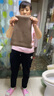 貓人（MiiOW）品牌高端純羊絨褲男士加厚保暖褲棉褲冬女式內(nèi)穿打底羊毛褲 女士-加厚-駝色 8020 175(XL) 曬單實(shí)拍圖