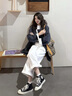 對(duì)白復(fù)古通勤三?？哿㈩I(lǐng)風(fēng)衣女2025秋季新款慵懶寬松休閑夾克外套 深海藍(lán) 【預(yù)售付款后15天發(fā)貨】 S 曬單實(shí)拍圖