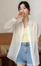 衣品元防曬衣女夏季薄款冰絲襯衫女裝夏裝2025年新款襯衣防曬服外套女潮 白色 M 白M（95-110斤） 曬單實(shí)拍圖