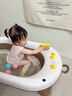 雅親嬰兒洗澡盆新生兒可折疊大號浴桶坐躺托幼兒兒童用品家用寶寶浴盆 溫暖棕+小熊浴架-贈洗浴禮包 曬單實(shí)拍圖