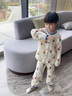 G.DUCKKIDS小黃鴨童裝男童睡衣夏季薄款兒童睡衣中小童涼感透氣純棉開衫套裝 卡通款ameeeea 120 (建議110cm  6-7歲左右)c 曬單實(shí)拍圖