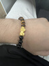 中國黃金足金招財貔貅黃金手鏈男黑曜石虎眼手串送男友老公生日 足金招財貔貅手串 曬單實拍圖