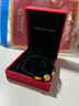 中國黃金（CHINA GOLD）黃金手鏈女士足金四葉草手鏈情侶款手繩七夕情人節(jié)生日禮物送老婆 京速達*四葉草手鏈【黑繩】約0.6g 曬單實拍圖