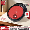 得力（deli）【超級(jí)爆款】φ84mm圓形塑殼快干印臺(tái)印泥 財(cái)務(wù)辦公用品  紅色9869 曬單實(shí)拍圖