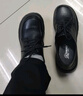 強人女鞋頭層牛皮透氣厚底單鞋舒適寬頭皮鞋樂福鞋 JDA73272 黑色 36 曬單實拍圖