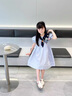 G.DUCKKIDS童裝女童連衣裙夏季2024新款洋氣女大童夏裝學(xué)院風(fēng)純棉兒童裙子潮 藏青 吸汗棉質(zhì) 160 建議150-160cm12-13歲 曬單實拍圖