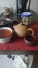 尊壺宜興紫砂壺西施壺手工茶具泡茶壺泥繪段泥禮盒裝泡茶器 泥繪梅花大西施 黃金段 320ml 曬單實拍圖