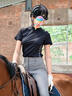 MARCEL BISSET女士夏季速干透氣馬術(shù)騎馬短袖T恤比賽服裝馬術(shù)上衣裝備015/637 B款 黑色(速干透氣) S 曬單實拍圖