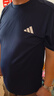 adidas速干簡(jiǎn)約休閑舒適圓領(lǐng)短袖T恤男裝夏季阿迪達斯官方輕運動(dòng) 傳奇墨水藍/白色   2XL 曬單實(shí)拍圖
