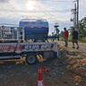柴油電動四輪三輪灑水車工地用新能源電瓶工程工地霧炮噴灑車園林綠化多功能小型降塵車道路沖洗車澆水車環(huán)衛(wèi) 柴油2方三合一高射后灑側(cè)灑 曬單實拍圖