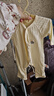 貝瑞加（Babyprints）新生兒連體衣2件裝嬰兒純棉爬服夏季薄款哈衣柔軟家居內(nèi)衣 藍(lán)黃52 曬單實(shí)拍圖