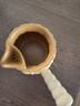 容山堂粗陶烤奶壺奶茶罐圍爐煮茶茶壺煮茶器電陶爐煮茶爐陶壺陶罐 粗陶白泥罐罐茶煮茶器-金瓜 680ml 曬單實(shí)拍圖