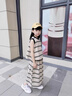 FIDQIOG國(guó)際大牌女童夏季闊腿褲套裝2025新款女大童洋氣條紋背心裙褲兩件 兩件套 160cm 均碼 曬單實(shí)拍圖