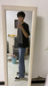 頑刻（ollieskate）經(jīng)典黑白春季校園風W系列翻毛皮拼接男女國潮滑板鞋 Ollie81028/經(jīng)典黑白 43 曬單實拍圖